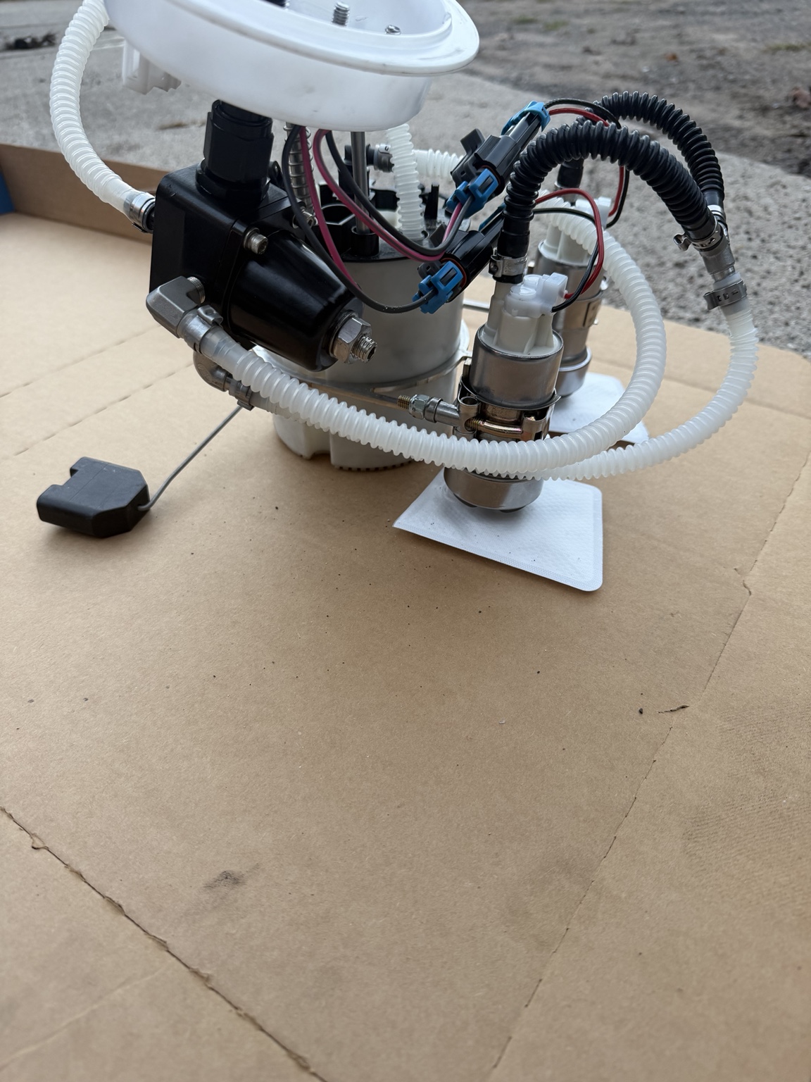 Stage 1 regulator and fittings close-up